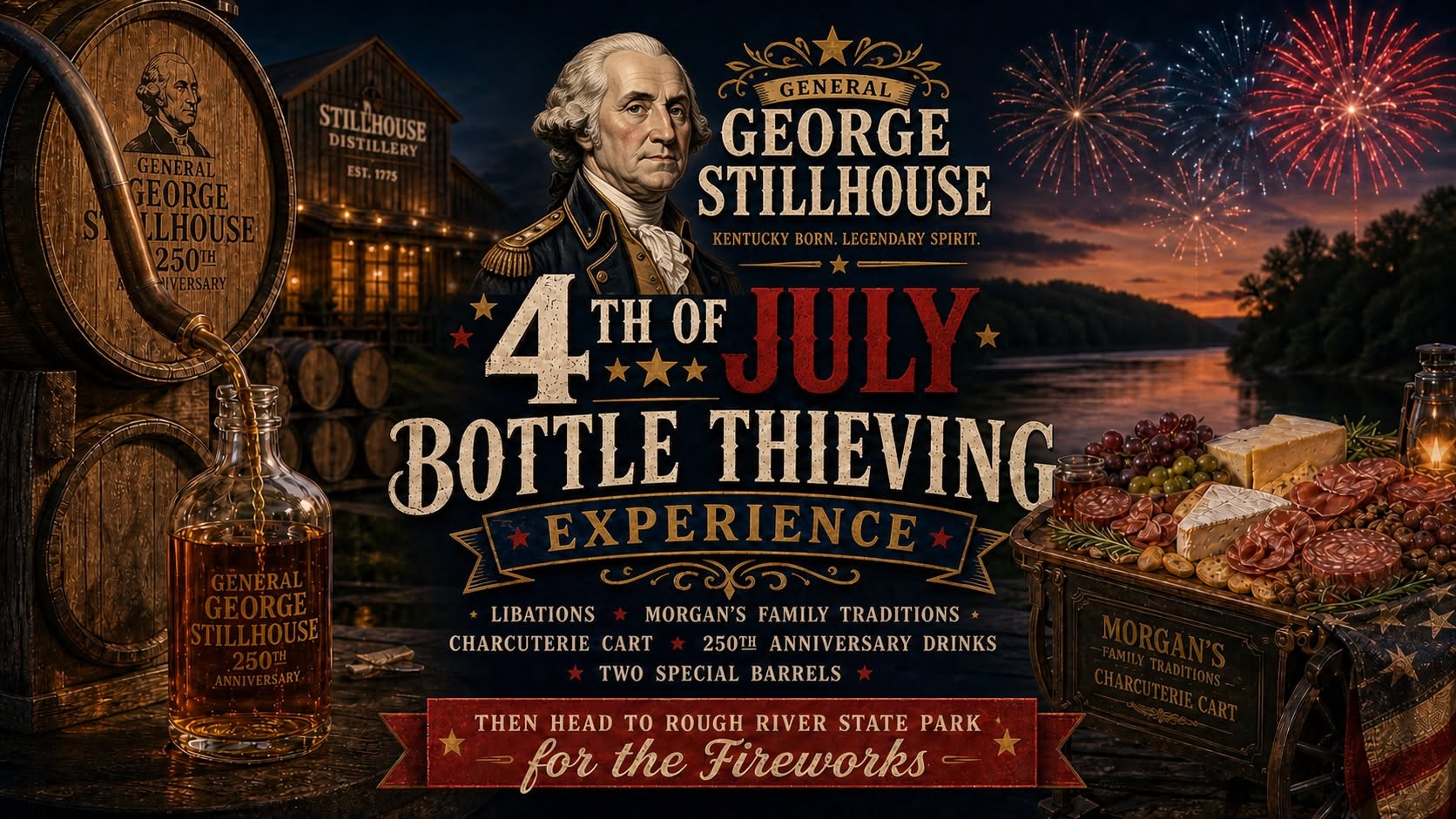 柳ジョージ Bourbon-Atlantic Works General George Stillhouse's 4th of July Bottle Thieving Experience